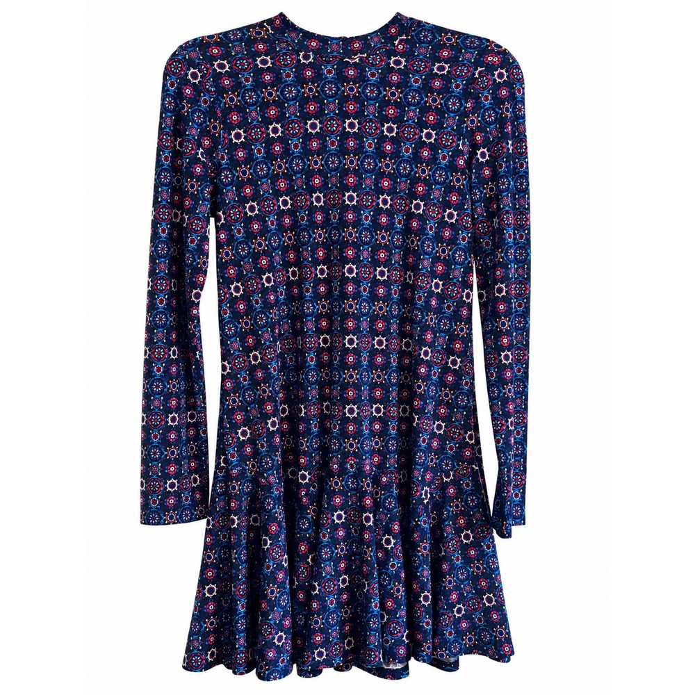 NWT Dillard's Juniors M Long Sleeve Skater Dress Festival Boho Stretch